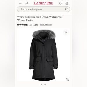 Lands End Women's Expedition Down Waterproof Winter Parka